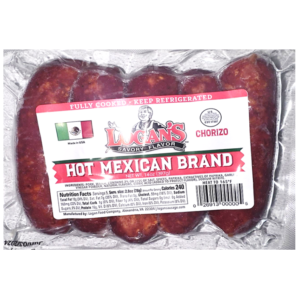 Logan's Hot Mexican Chorizo 8 x 14 oz